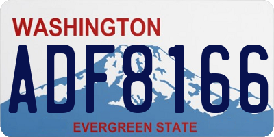 WA license plate ADF8166