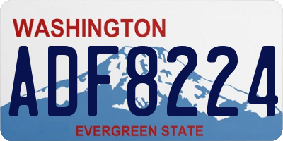 WA license plate ADF8224