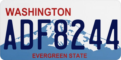 WA license plate ADF8244