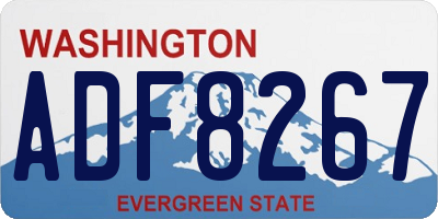 WA license plate ADF8267