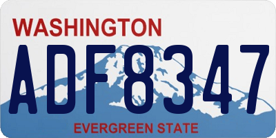 WA license plate ADF8347
