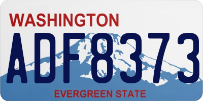 WA license plate ADF8373
