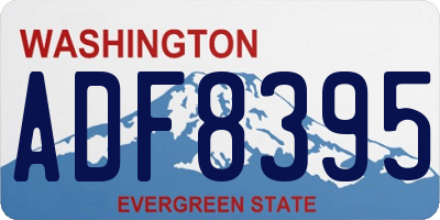 WA license plate ADF8395