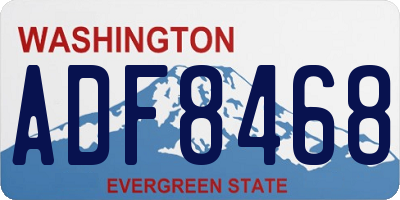 WA license plate ADF8468