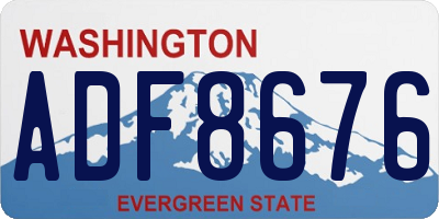 WA license plate ADF8676
