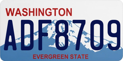 WA license plate ADF8709