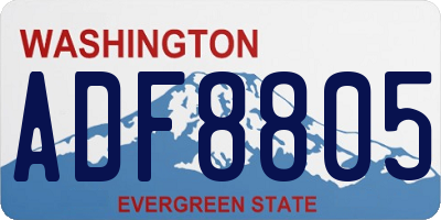 WA license plate ADF8805
