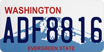 WA license plate ADF8816