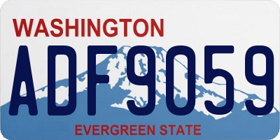 WA license plate ADF9059