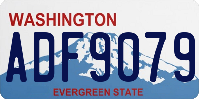 WA license plate ADF9079