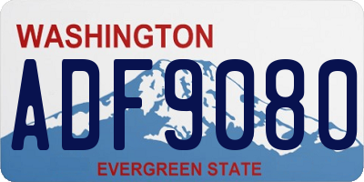 WA license plate ADF9080