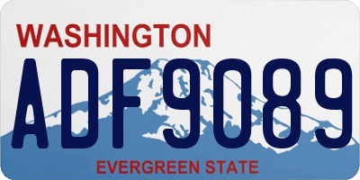 WA license plate ADF9089