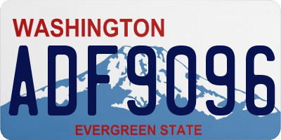 WA license plate ADF9096