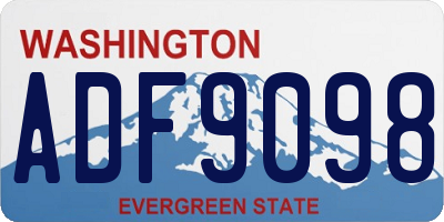 WA license plate ADF9098