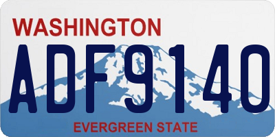 WA license plate ADF9140