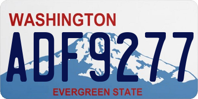 WA license plate ADF9277