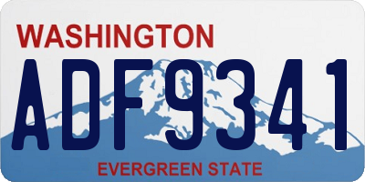 WA license plate ADF9341