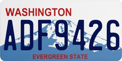 WA license plate ADF9426