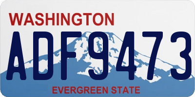 WA license plate ADF9473