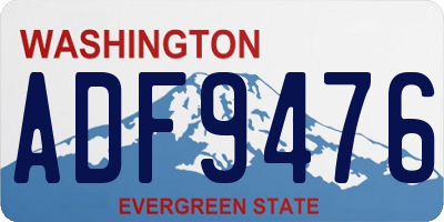 WA license plate ADF9476