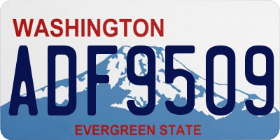 WA license plate ADF9509