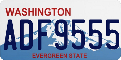 WA license plate ADF9555