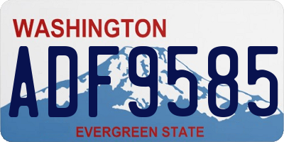 WA license plate ADF9585