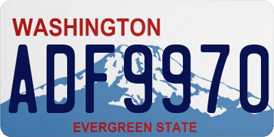 WA license plate ADF9970