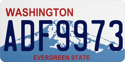 WA license plate ADF9973