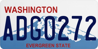 WA license plate ADG0272