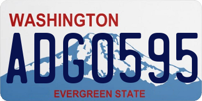 WA license plate ADG0595