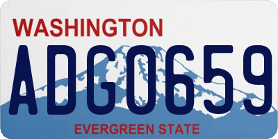 WA license plate ADG0659