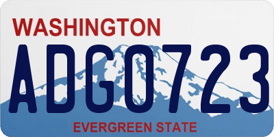 WA license plate ADG0723