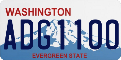 WA license plate ADG1100
