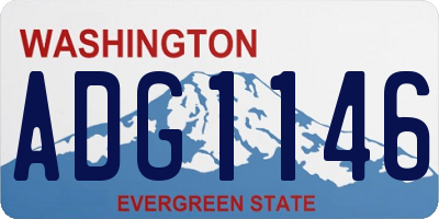 WA license plate ADG1146
