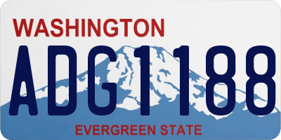 WA license plate ADG1188