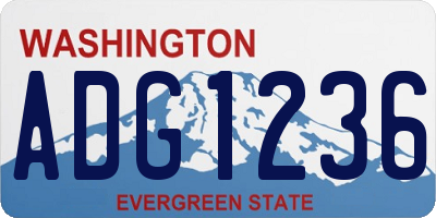 WA license plate ADG1236
