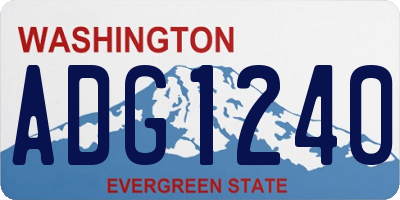 WA license plate ADG1240