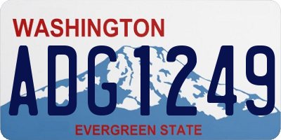 WA license plate ADG1249