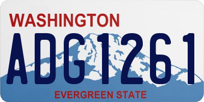WA license plate ADG1261