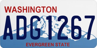 WA license plate ADG1267