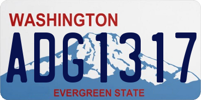 WA license plate ADG1317