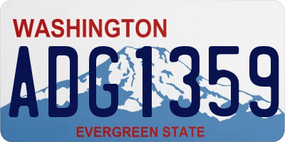 WA license plate ADG1359