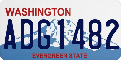 WA license plate ADG1482
