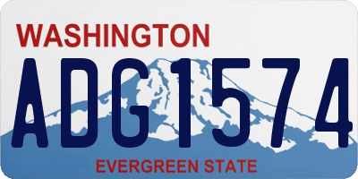 WA license plate ADG1574