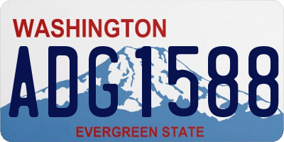 WA license plate ADG1588