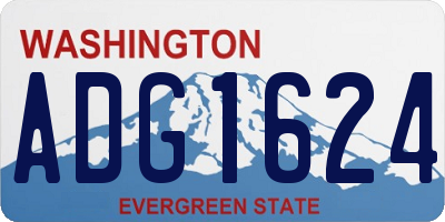 WA license plate ADG1624