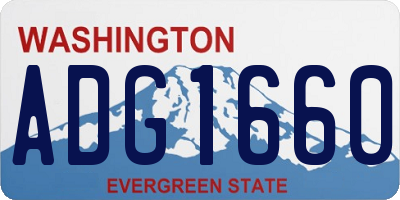 WA license plate ADG1660