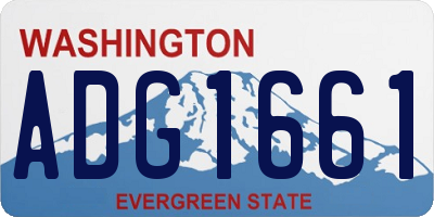 WA license plate ADG1661
