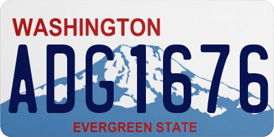 WA license plate ADG1676